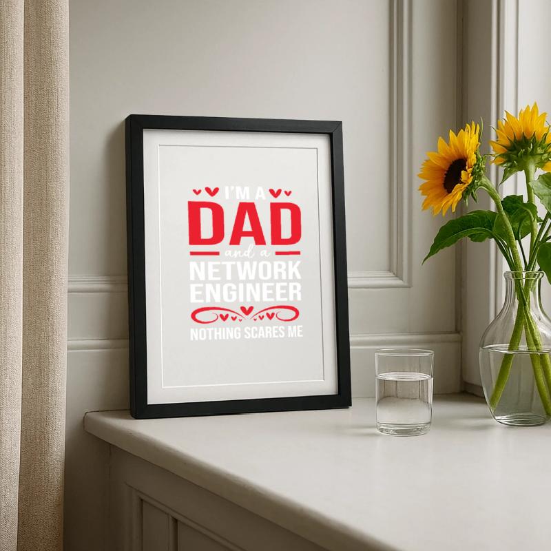 Network Engineer Programmer Computer Scientist Framed poster (27 × 37 cm)
