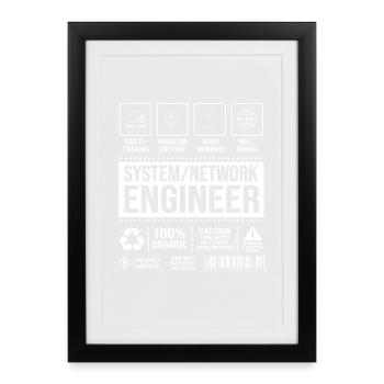Network Computer Scientist Programmer Admin - Framed poster (27 × 37 cm) - black - Front