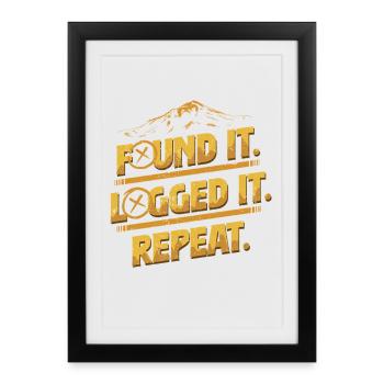 géocache - Affiche encadrée (27 × 37 cm) - noir - Devant