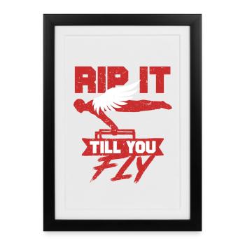 Calisthenics - Gerahmtes Poster (27 × 37 cm) - Schwarz - Vorne