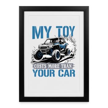 UTV Off Road 4 Wheeler Side by side - Framed poster (27 × 37 cm) - black - Front