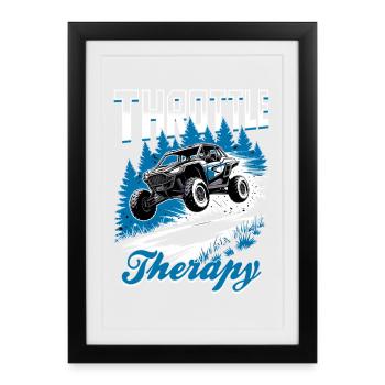UTV Off Road 4 Wheeler Side by side - Framed poster (27 × 37 cm) - black - Front