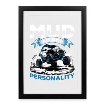 UTV Off Road 4 Wheeler Side by side - Framed poster (27 × 37 cm) - black - Front