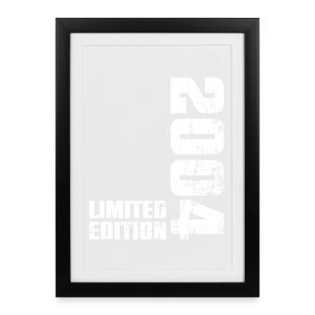 Cadeau d'anniversaire 22 ans 2004 Homme Femme - Affiche encadrée (27 × 37 cm) - noir - Devant
