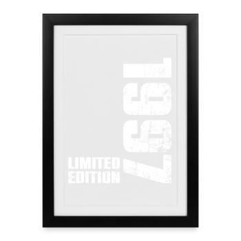 Cadeau d'anniversaire 29 ans 1997 Homme Femme - Affiche encadrée (27 × 37 cm) - noir - Devant