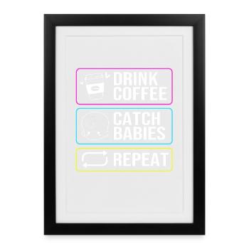 Midwife - Framed poster (27 × 37 cm) - black - Front