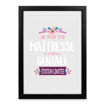 Maîtresse Géniale Édition Limitée - Affiche encadrée (27 × 37 cm) - noir - Devant