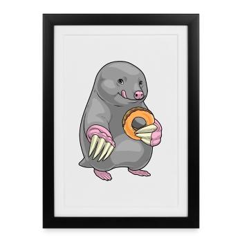Mole Donut - Framed poster (27 × 37 cm) - black - Front