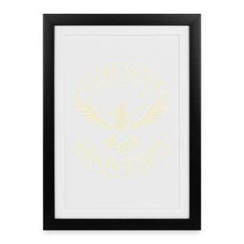 Stand Up For Human Rights Dove Activism Social - Framed poster (27 × 37 cm) - black - Front