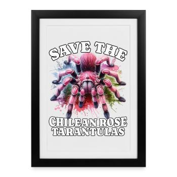 Save Chile Tarantula - Framed poster (27 × 37 cm) - black - Front