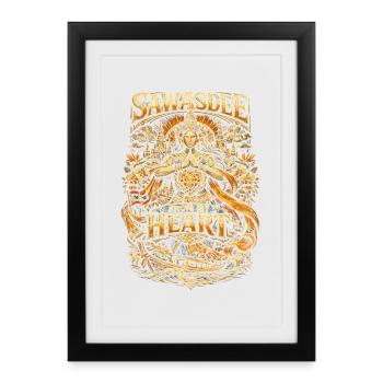 Thailand Thai Pride Sawasdee From My Heart - Framed poster (27 × 37 cm) - black - Front
