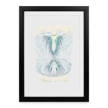 Apnée Je plonge profondément pour me rencontrer - Affiche encadrée (27 × 37 cm) - noir - Devant