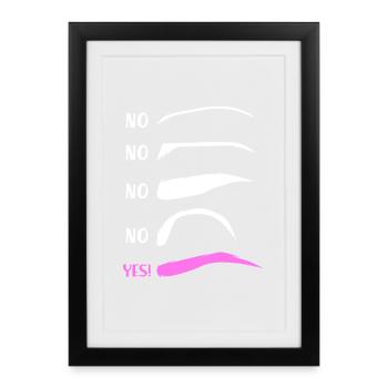 Makeup Microblading Cosmetic Beautician - Framed poster (27 × 37 cm) - black - Front