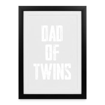Dad of Twins - Framed poster (27 × 37 cm) - black - Front