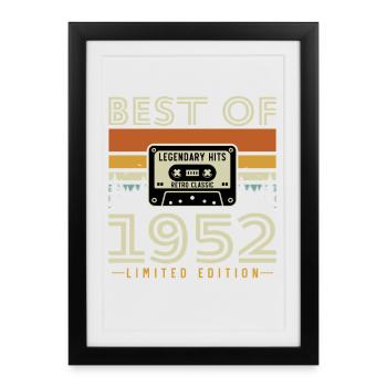 1952 Vintage Retro Birthday Gift - Framed poster (27 × 37 cm) - black - Front