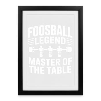 Évolution du Foot de table Baby-foot Drôle Baby-foot - Affiche encadrée (27 × 37 cm) - noir - Devant