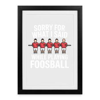 Évolution du Foot de table Baby-foot Drôle Baby-foot - Affiche encadrée (27 × 37 cm) - noir - Devant