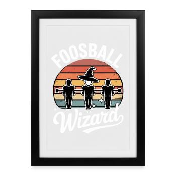 Évolution du Foot de table Baby-foot Drôle Baby-foot - Affiche encadrée (27 × 37 cm) - noir - Devant