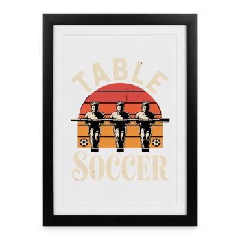Évolution du Foot de table Baby-foot Drôle Baby-foot - Affiche encadrée (27 × 37 cm) - noir - Devant