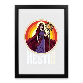 Déesse du Cercle de Feu Hestia - Affiche encadrée (27 × 37 cm) - noir - Devant