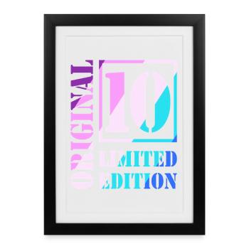 10. Geburtstag Junge Mädchen 10 Limited Edition - Gerahmtes Poster (27 × 37 cm) - Schwarz - Vorne