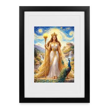 Héroïne Nuit étoilée - Affiche encadrée (27 × 37 cm) - noir - Devant