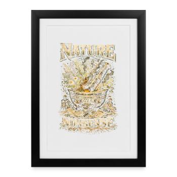 Herboriste, pharmacien, nature avant les absurdités - Affiche encadrée (27 × 37 cm) - noir - Devant