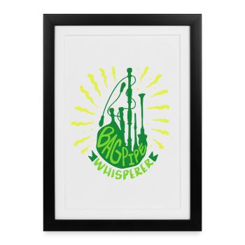 cornemuses cornemuse chuchoteur - Affiche encadrée (27 × 37 cm) - noir - Devant