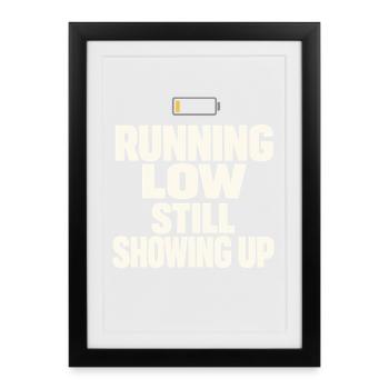 Burnt-out millennial, tired adult, - Framed poster (27 × 37 cm) - black - Front
