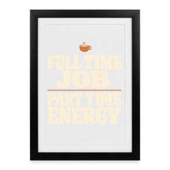 Ausgebrannter Millennial, Müder Erwachsener, - Gerahmtes Poster (27 × 37 cm) - Schwarz - Vorne