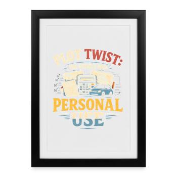 Privately used | Company car tax - Framed poster (27 × 37 cm) - black - Front