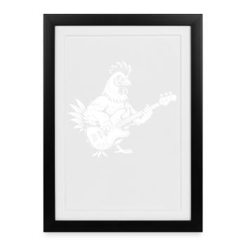 Cloud Forest Silhouette Mono - Framed poster (27 × 37 cm) - black - Front