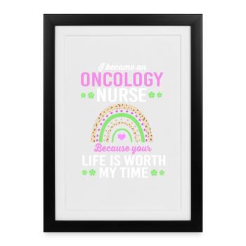 Childhood cancer Cancer survivor Cancer stinks - Framed poster (27 × 37 cm) - black - Front