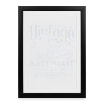 Cadeau d’anniversaire vintage de moto vintage 1956 - Affiche encadrée (27 × 37 cm) - noir - Devant
