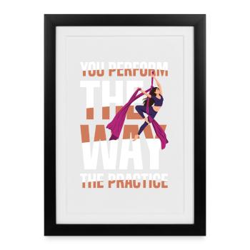 Vous jouez en pratiquant des acrobaties aériennes - Affiche encadrée (27 × 37 cm) - noir - Devant