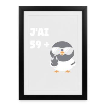 60 ans - Affiche encadrée (27 × 37 cm) - noir - Devant