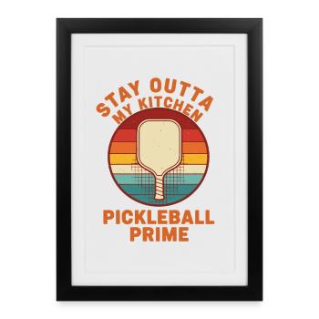 Pickleball Funny Player Love Pickleball Court - Framed poster (27 × 37 cm) - black - Front