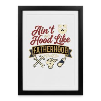Paternité, vie de père, dire de père - Affiche encadrée (27 × 37 cm) - noir - Devant