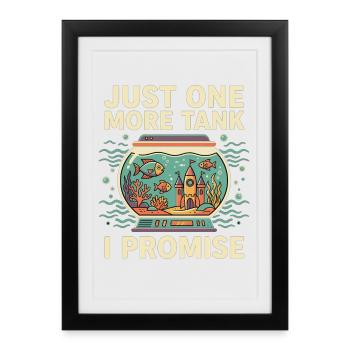 Aquarium qui dit des poissons drôles - Affiche encadrée (27 × 37 cm) - noir - Devant