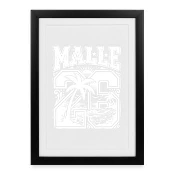 Malle 2026 Jersey Beach - Framed poster (27 × 37 cm) - black - Front
