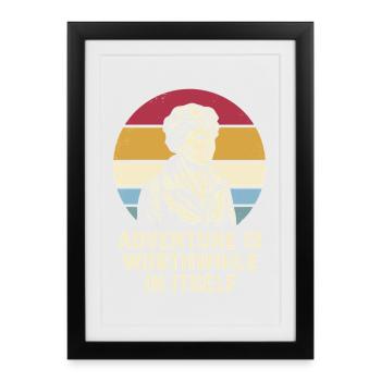 Amelia Earhart L’aventure en vaut la peine - Affiche encadrée (27 × 37 cm) - noir - Devant