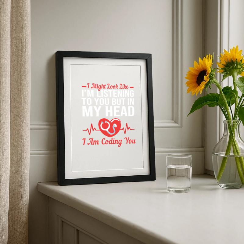 Medizin Programmierer Medizinischer Coder Gerahmtes Poster (27 × 37 cm)