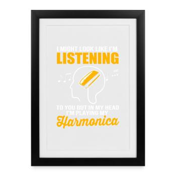 Harmonica - Framed poster (27 × 37 cm) - black - Front
