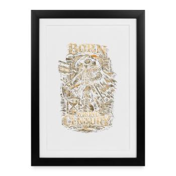 Festival médiéval Marché médiéval Mauvais siècle - Affiche encadrée (27 × 37 cm) - noir - Devant