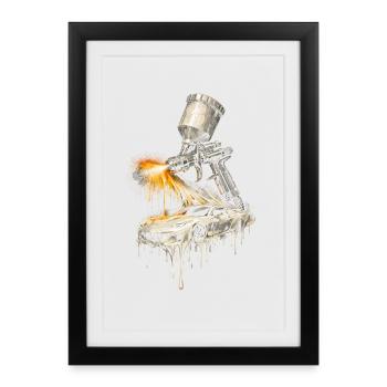 Vehicle Painter Car Painter Painter - Framed poster (27 × 37 cm) - black - Front