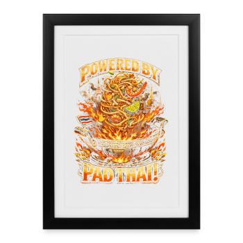 Thailand Thai Pride Powered By Pad Thai - Framed poster (27 × 37 cm) - black - Front