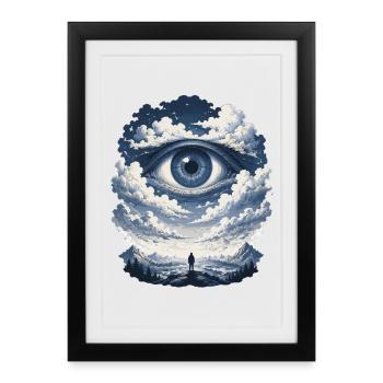 Day's view in the cloud's eye - Framed poster (27 × 37 cm) - black - Front