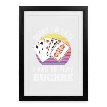 Je suis désolé d’être trop tard - Affiche encadrée (27 × 37 cm) - noir - Devant