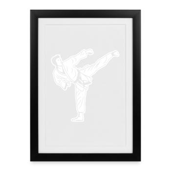 Karate Boy - Affiche encadrée (27 × 37 cm) - noir - Devant