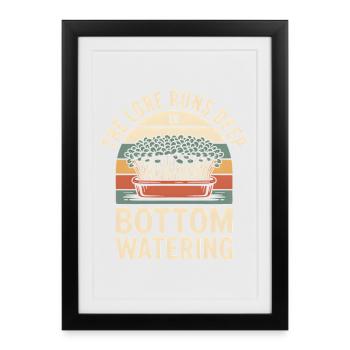 De l’eau par en dessous | Microgreens Insider - Affiche encadrée (27 × 37 cm) - noir - Devant